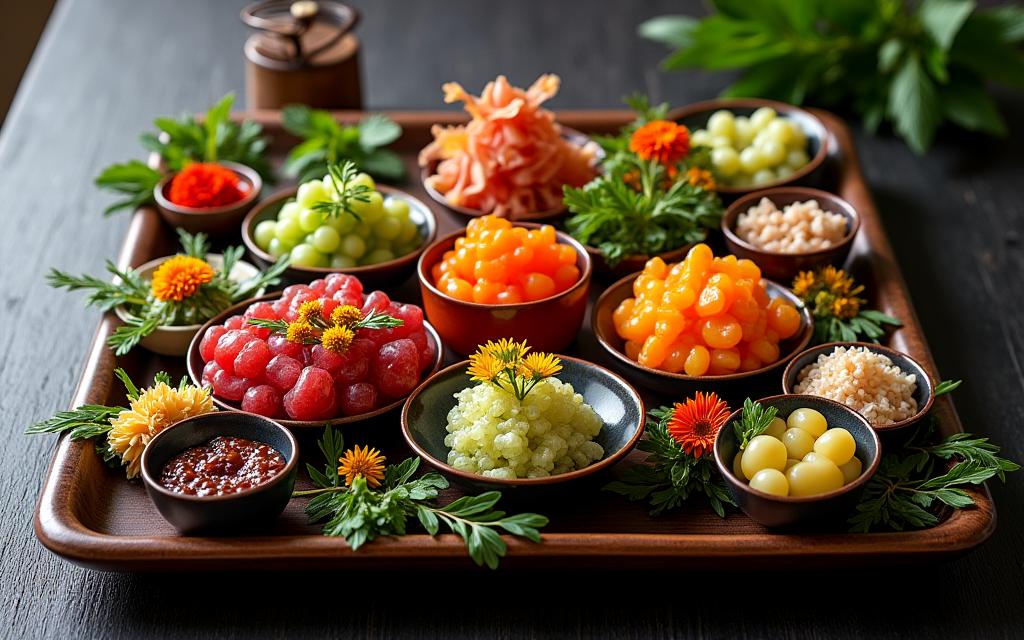 季節の食材を盛り込んだ美しい八寸